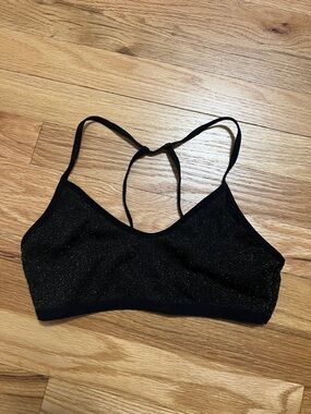 PacSun Black Sparkle Racerback Bralette